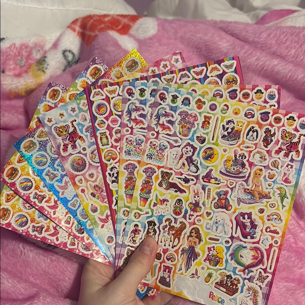 Lisa Frank Purple Logo Stickers